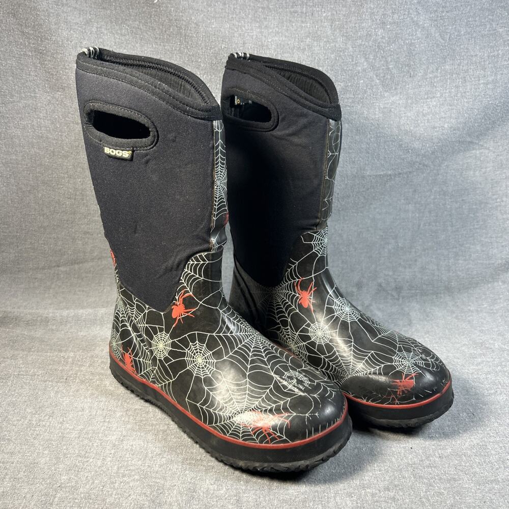 BOGS Classic High Kids 5 Spiderweb Waterproof Insulated Boots Halloween